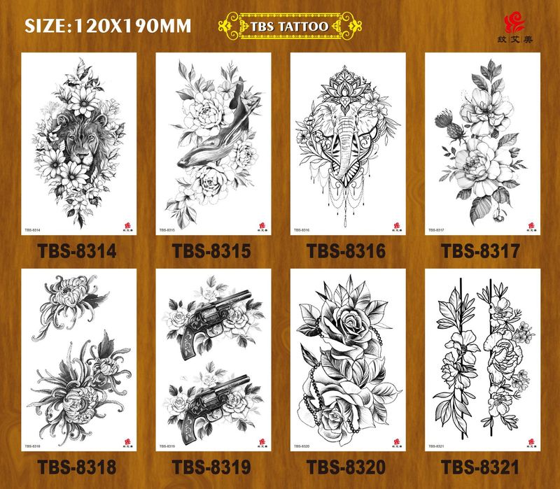 Piccolo fiore sul braccio, bellissimo tatuaggio impermeabile con totem animale geisha_voghion.com
