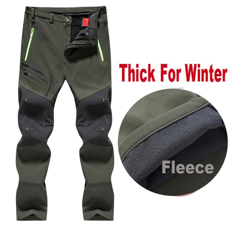 Men's Oversized Winter Softshell Winter Outdoor Pants Trekking Fishing Camping Climbing Hiking Skiing Warm Travel Trousers S-4XL_voghion.com