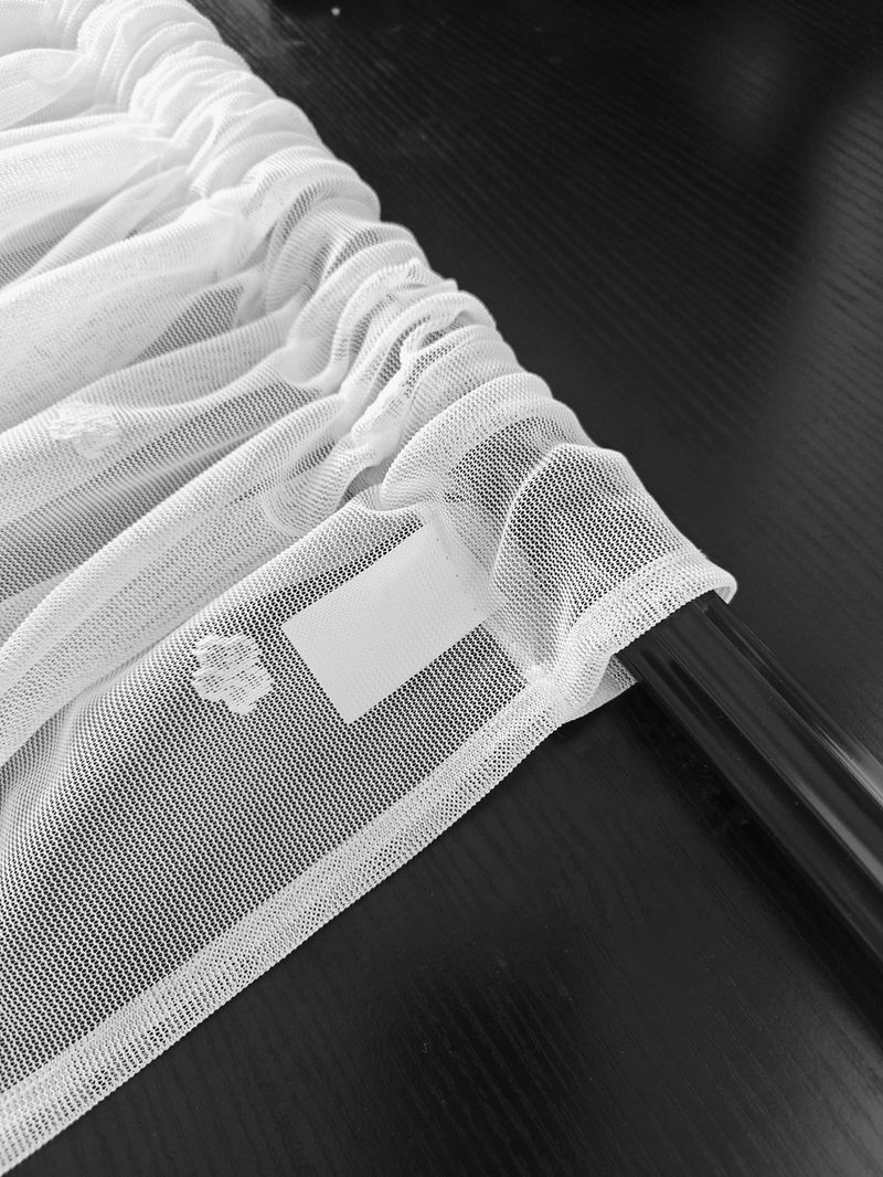 Rideaux transparents en dentelle blanche - Élégants rideaux de fenêtre en voile brodé (84 x 96 pouces, filtrant la lumière, isolant thermique, facile à installer, infroissable)_voghion.com