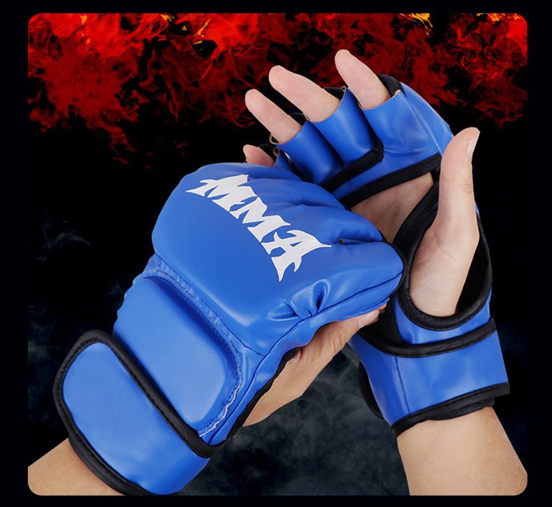 Półpalczaste rękawice bokserskie dla dorosłych dzieci Sanda Muay Thai Fighting Rękawice bokserskie dla mężczyzn i kobiet Muzyka Ściana Cel Cel ręczny Cel nożny_voghion.com