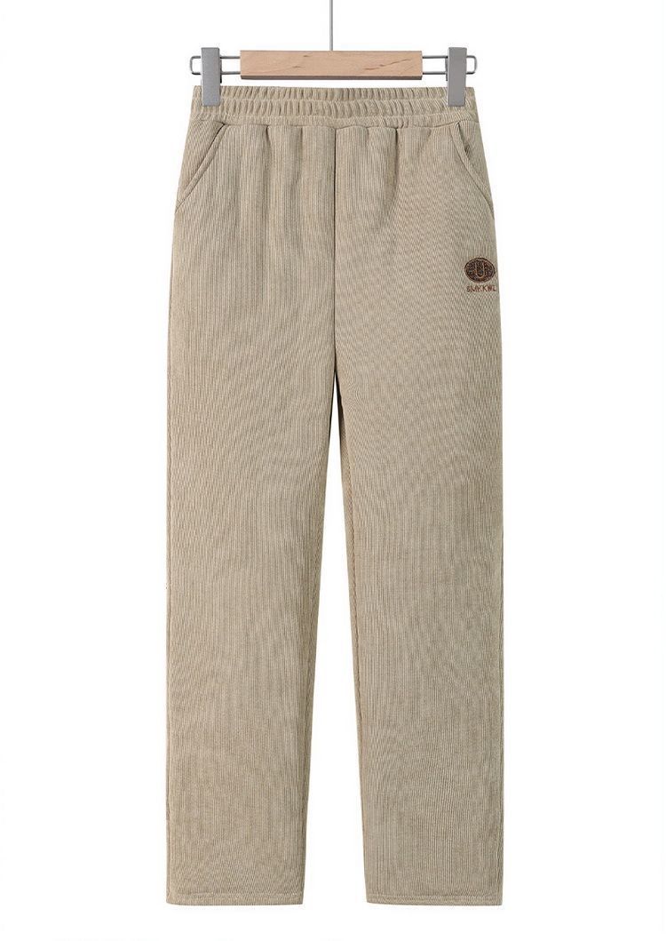 Thermal Corduroy Pants For Women – High-Waisted Winter Fleece-Lined Trousers With Elastic Waist (XL-6XL) – Plus Size Snow-Ready Straight Leg Pants_voghion.com
