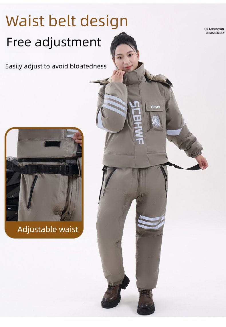 Neuer Outdoor-Skianzug für Damen und Herren: Ein- und Zweiteiler mit Reißverschluss, verdickter Hose_voghion.com