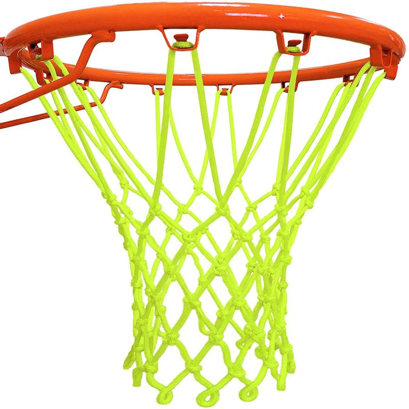 Outdoor luminous basketball net portable bold 12 circle standard size sports nylon luminous basketball net_voghion.com