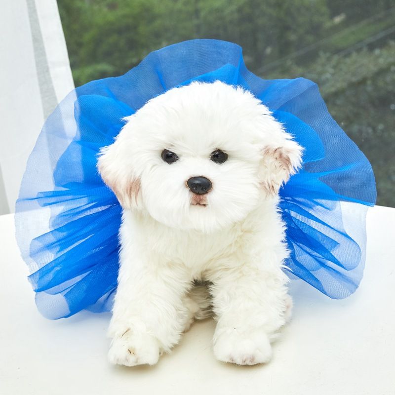 Neu Haustier TUTU Glänzender Tüll Krawatte Hundekostüm Halbrock_voghion.com