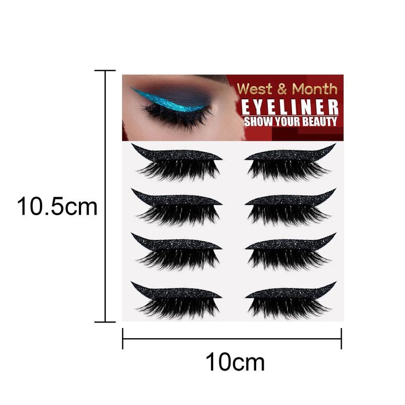 24 hot of Four pairs eyelash eyeliner adhesive free self-adhesive gel strip curling false eyelashes self- es_voghion.com