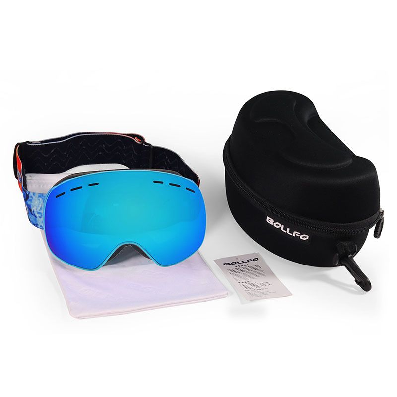 BOLLFO brand set of children's spherical glasses, double-layer fog and anti snow blind skiing glasses_voghion.com