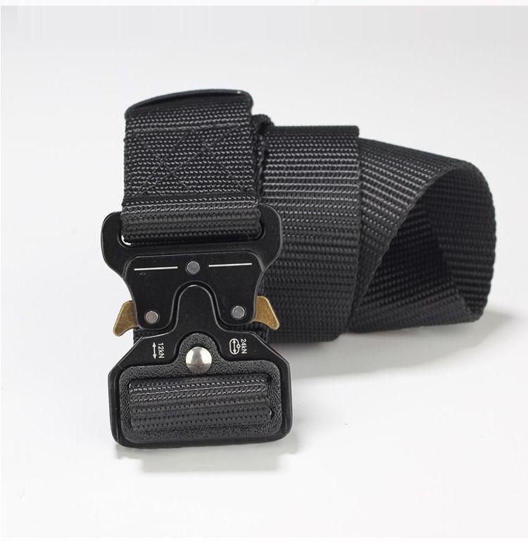 Cobra Pattern Nylon Buckle Personalized Woven Belt For Men Outdoor Special Forces_voghion.com