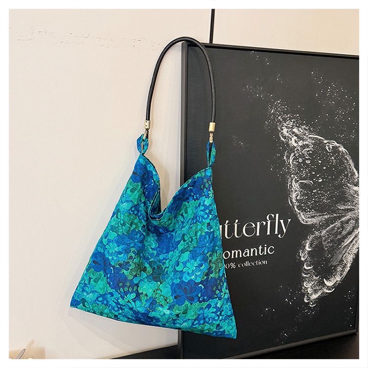 Damentaschen Freizeit Lazy Style Stickerei Zen Tragetasche Große Kapazität Leichte Pendler-Schulter-Umhängetasche Für Frauen_voghion.com