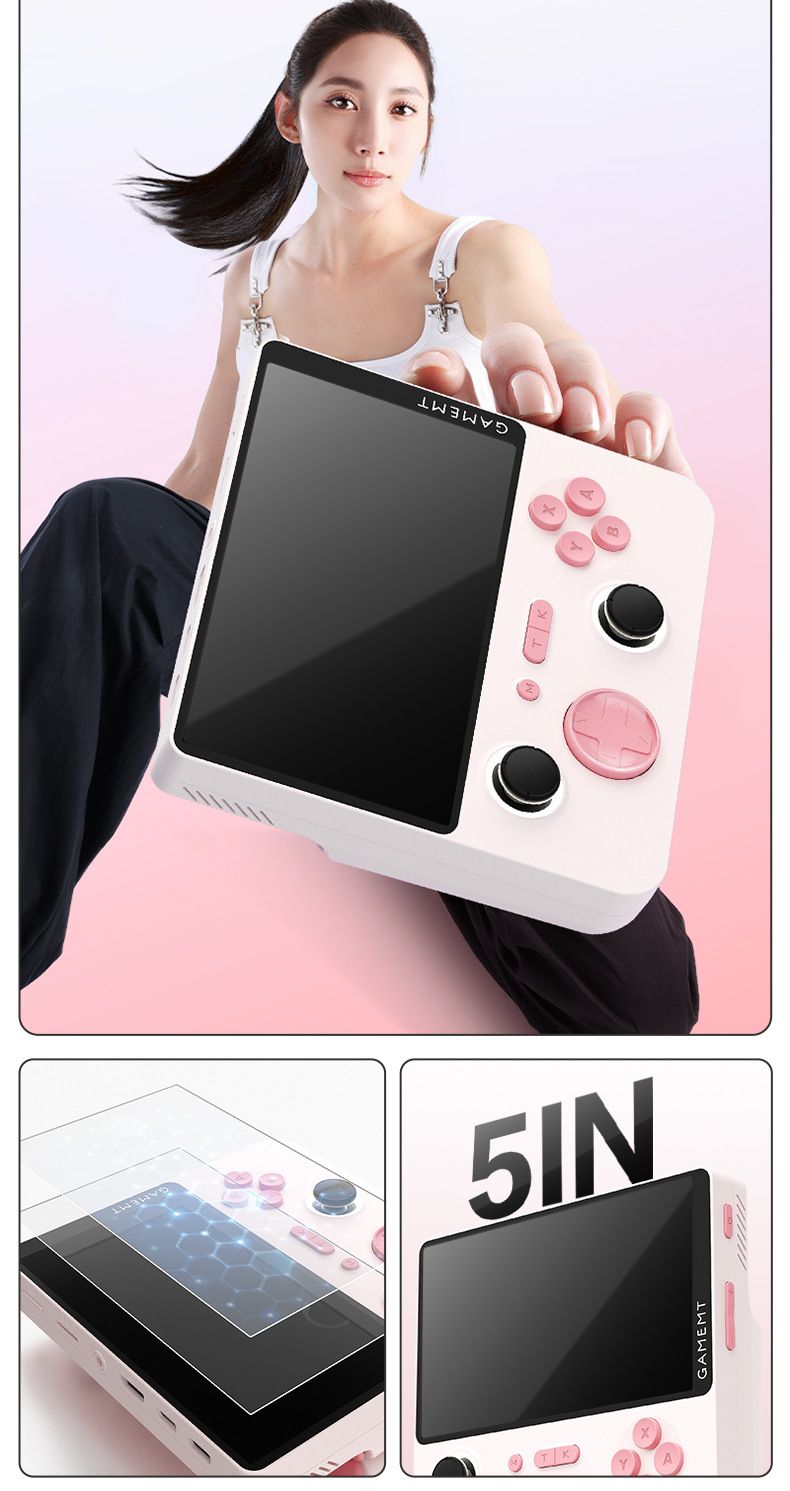 Console de jeux vidéo E5Plus portable Android double système 2 + 16 Go rétro réseau WIFI console de jeu 5 pouces grand écran Arcade_voghion.com
