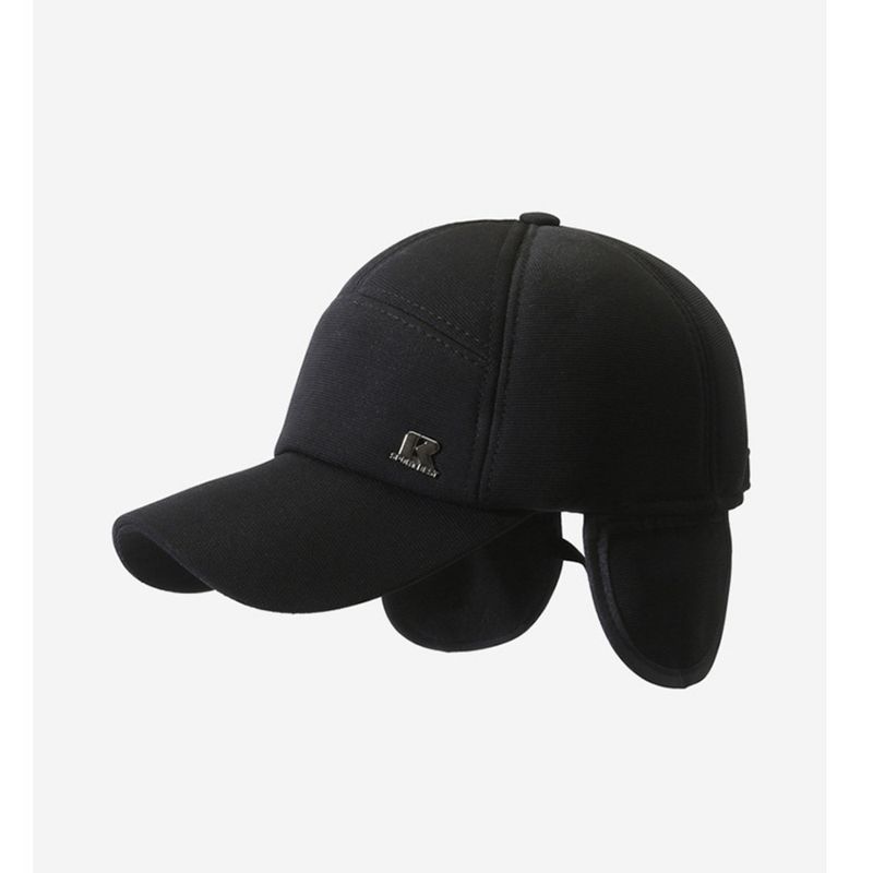 Ηλικιωμένοι μεσήλικες με βελούδινα ζεστά καπέλα μπέιζμπολ, φθινόπωρο και χειμώνα παππούς εξωτερική προστασία από κρύο αυτί βαμβάκι_voghion.com