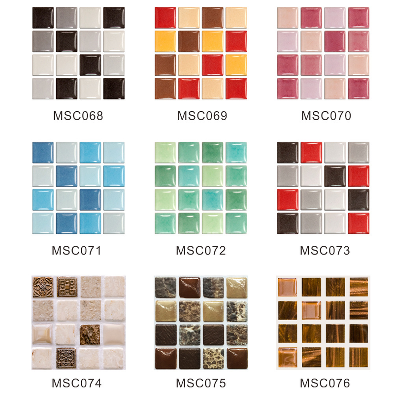 MSC0753D Mosaic Crystal Tile Sticking Glass TileDIY Waterproof Self adhesive Wall Sticking Floor Sticking_voghion.com
