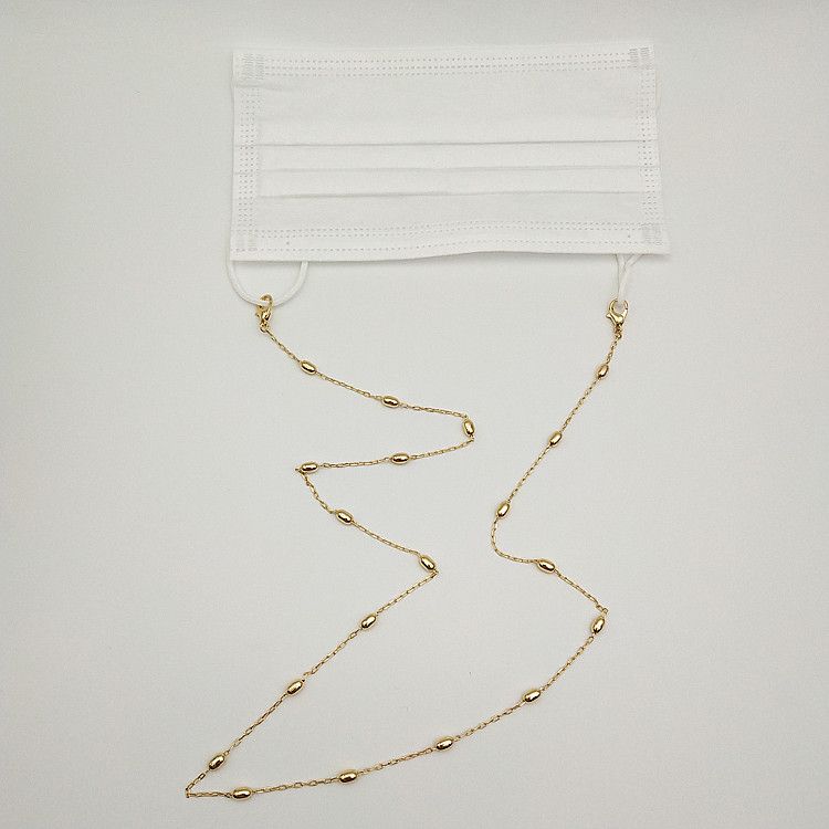 Bead Series Trendy Dual-use Mask Glasses 63 Hanging Metal Chain Pearl_voghion.com
