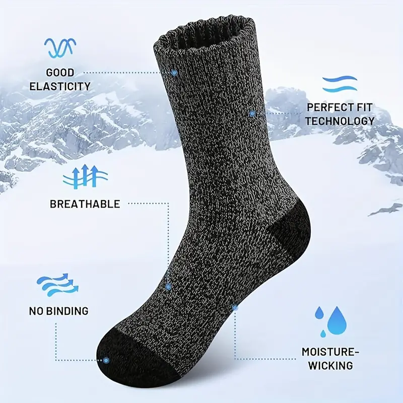 5 Puer Merinoswolle Männer, Super Déck Wandersocken fir kal Wieder_voghion.com