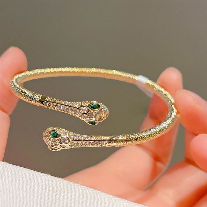 Opening Adjustable Snake Sweet And Exquisite Sparkg Super Flash Accessory Bracelet J292_voghion.com