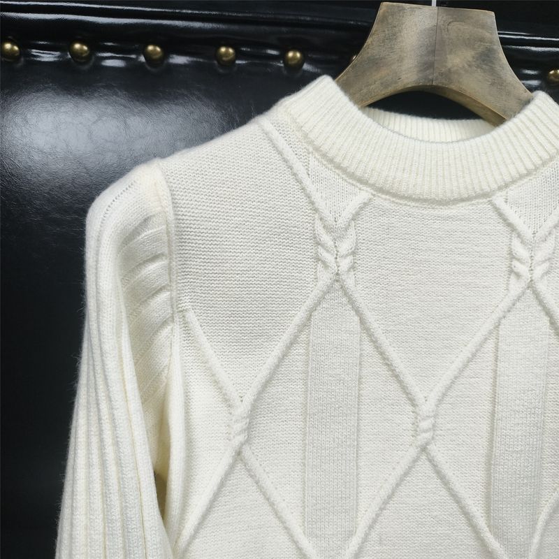 Heren dikke kabeltrui - Oversized wintertrui met ronde hals, lange mouwen, trendy textuurontwerp (wit/zwart/kaki, maten M-3XL)_voghion.com