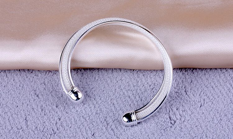 Bracciale da donna dal design semplice ed elegante, bracciale a doppia maglia metallica, bracciale alla moda placcato argento, regalo per la festa della mamma e per San Valentino._voghion.com