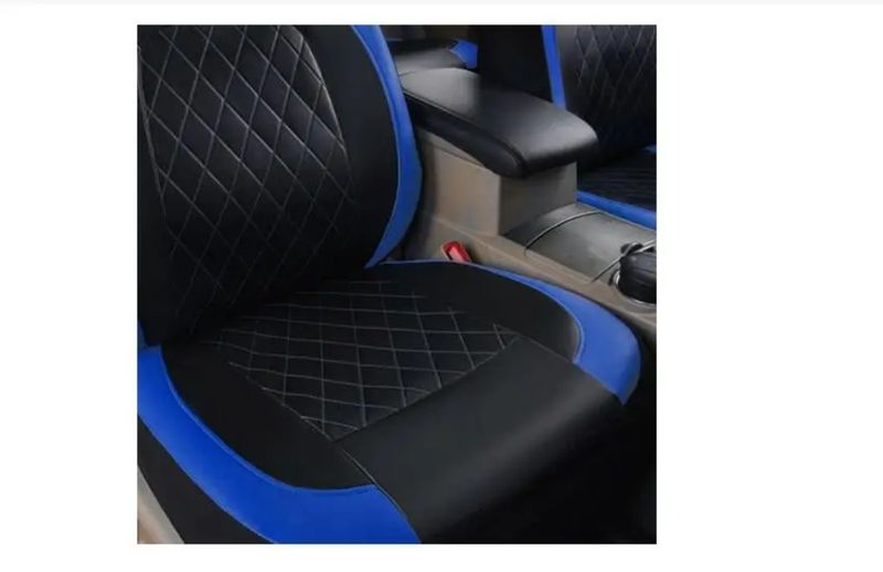Enhanced 9PCS Universal Waterproof Car Seat Covers Full Set Front Back Protectors Quilted PU Leather With Hooks For All_voghion.com