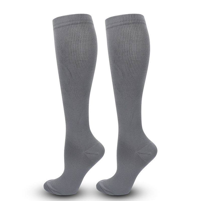 Beautiful Leg Xiyin Solid Color Sports Compression Long Tube Calf Running Socks_voghion.com