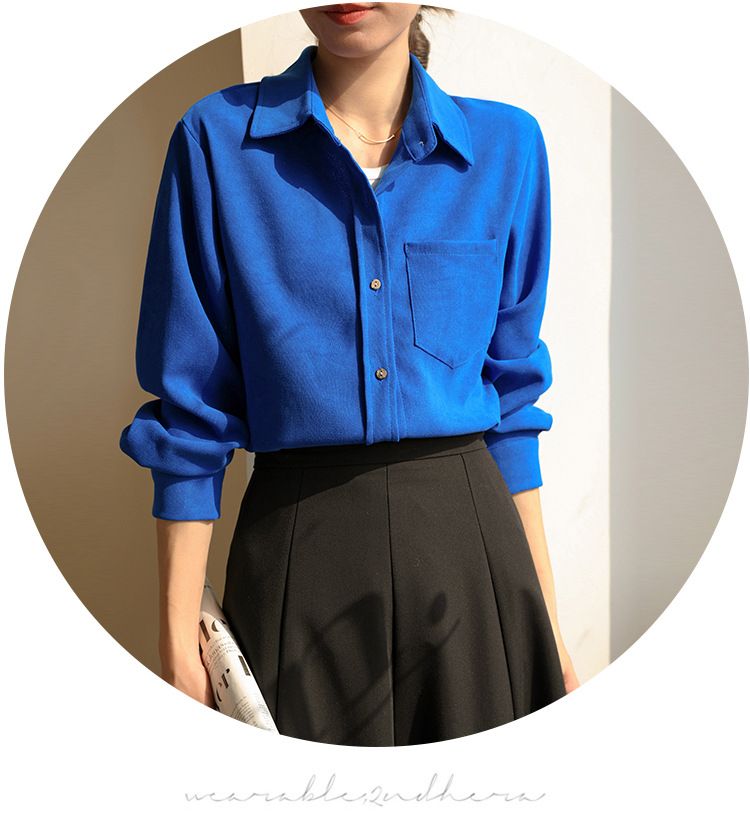 Camicia in velluto a coste spesso a maniche lunghe spazzolata, nuova collezione autunno inverno 2025 per le donne._voghion.com