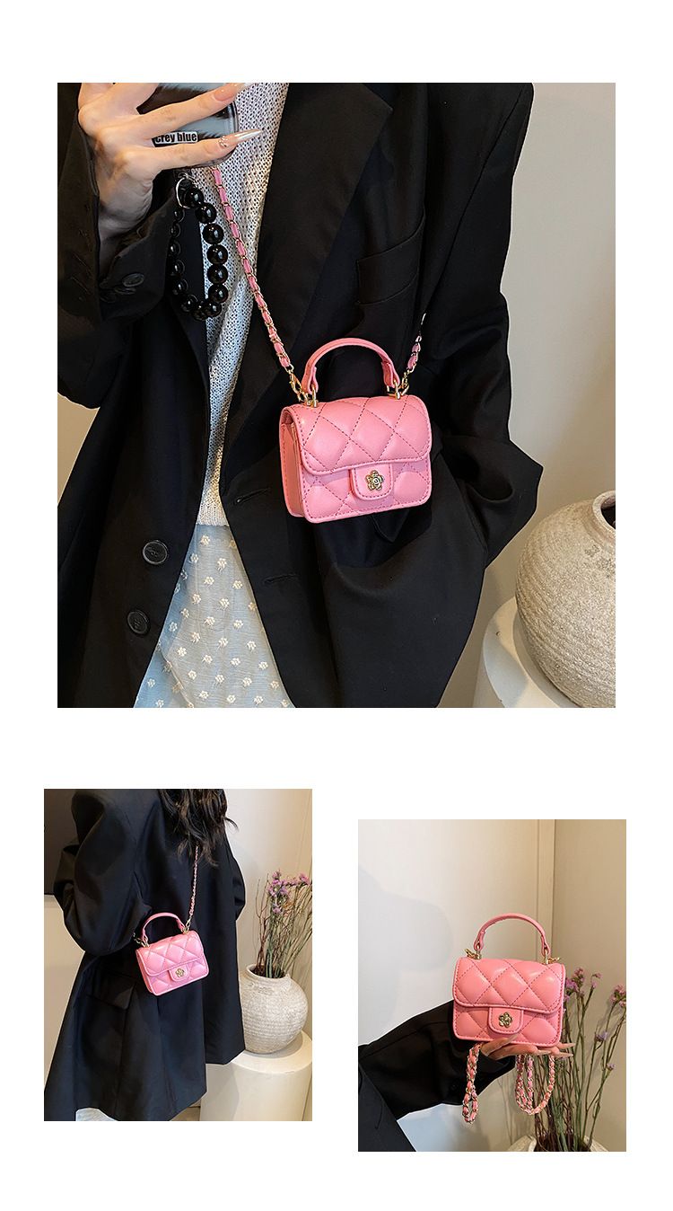 2024. aasta kevad, uus väike aromaatne stiil, mood mini laste vanematele mõeldud aksessuaarid käeshoitav kett Crossbody kott_voghion.com