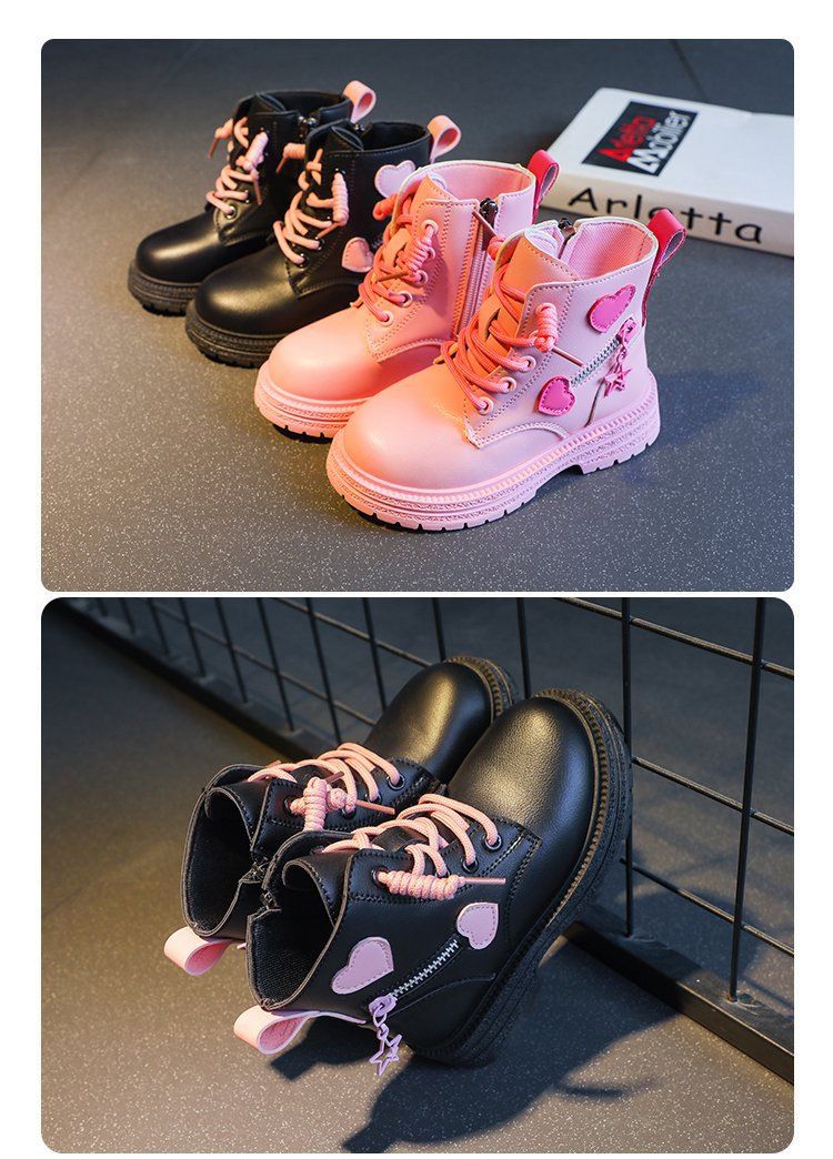 Stivali invernali in gomma Martin con cerniera laterale per bambini di 4 anni, bassi e in pelle ultra-fibra_voghion.com