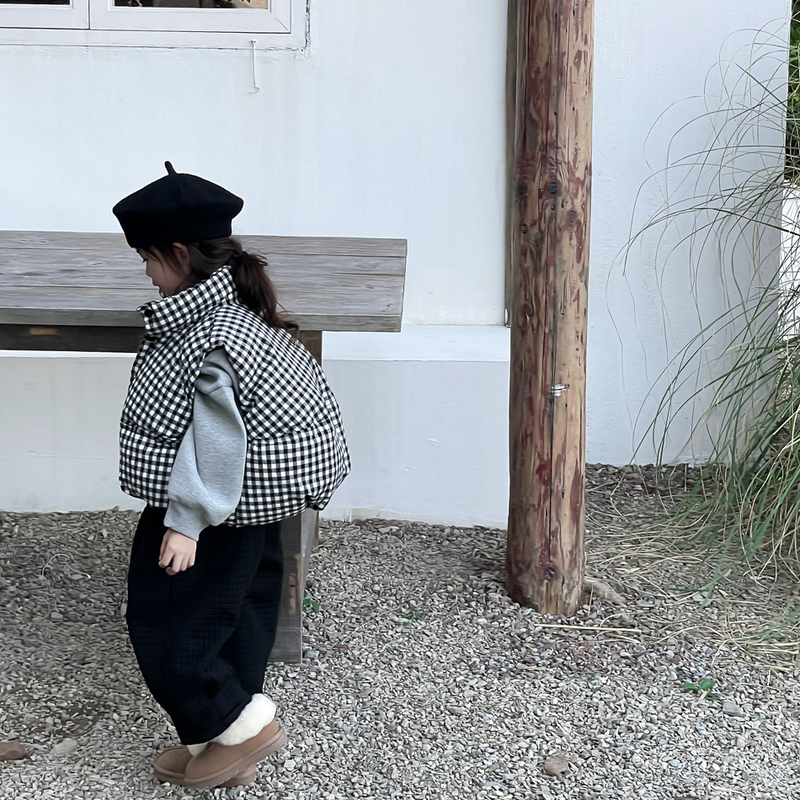 Gilet scozzese invernale per bambini nuovo gilet in cotone coreano per ragazzi e ragazze_voghion.com