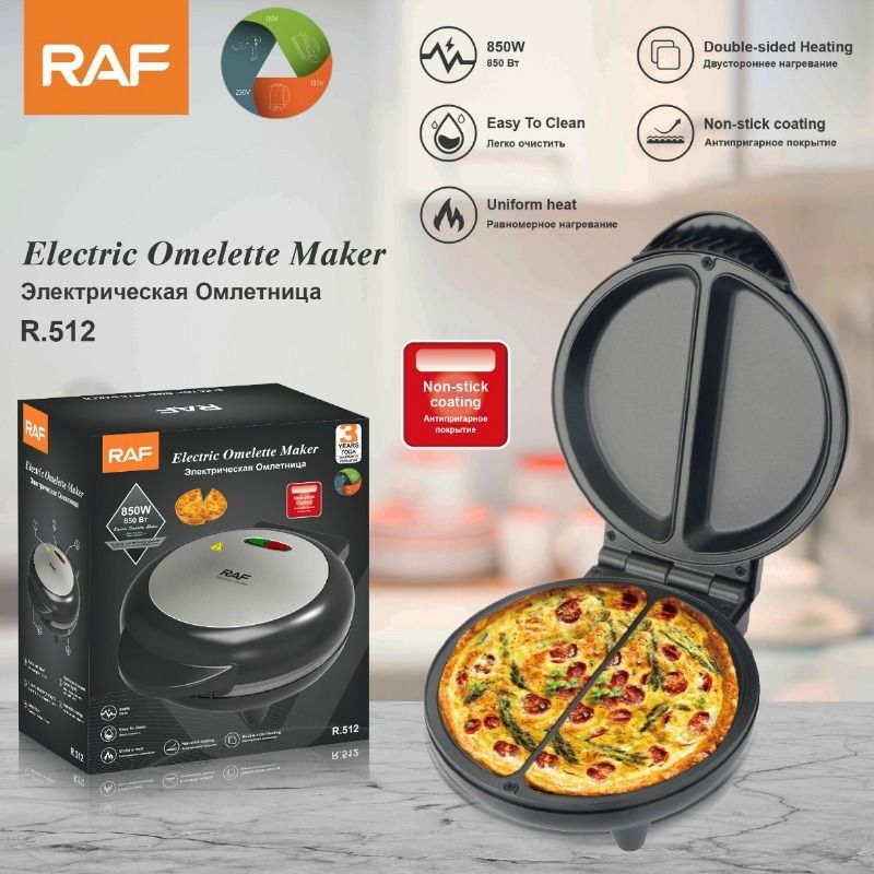 Molde para pasteles eléctrico profundo RAF, máquina para pizza, molde para panqueques, máquina para freír con calefacción de doble cara, máquina para hacer crepes, máquina para hacer pan de sándwich_voghion.com