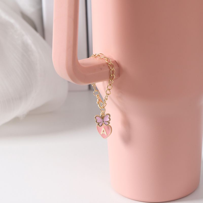 26 angļu burti butterfly mark oil drop Stanley cup ķēdes nosaukuma identifikācijas piederumi_voghion.com
