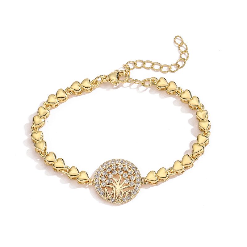 Damenschmuck Kupfer vergoldet K Gold Zirkon Baum des Lebens MOM Armband weiblich INS All Match Hand Schmuck neu_voghion.com