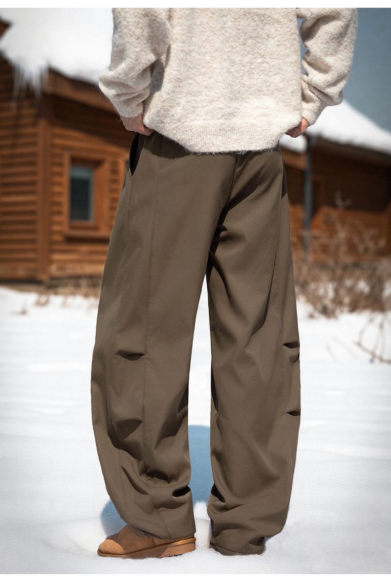 Fleecegevoerde cargobroek voor heren – Winterbroek van katoenmix met relaxte pasvorm, trekkoord in de taille en microstretch (M-3XL, zwart/bruin/kaki/grijs)_voghion.com