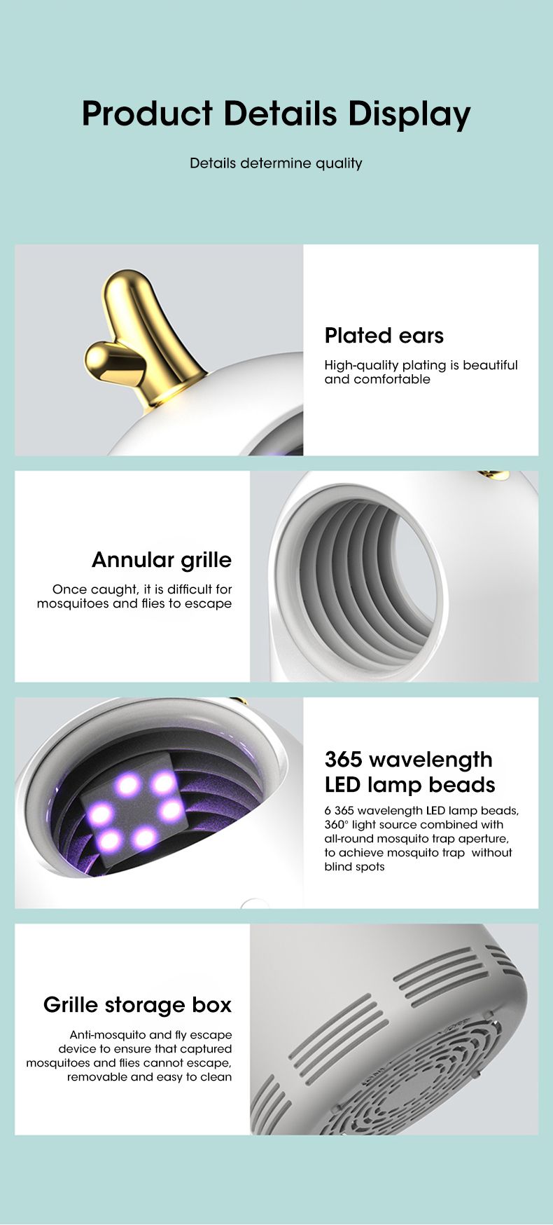 Electric Mosquito Fly Trap Harmless Mosquito Fly Exterminator Professional Inhalation Zapper Indoor Trap Multifunctional_voghion.com