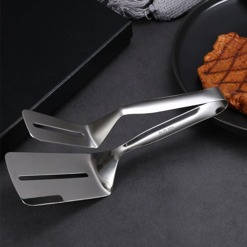 Pinze per alimenti in acciaio inossidabile 304 - Utensile da cucina multiuso per grigliare, cuocere al forno e cucinare (per bistecche, pesce e pane, resistente)_voghion.com