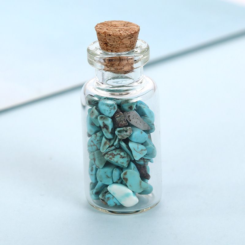 Mini bottiglia di profumo in agata dei desideri, pietra frantumata colorata e cristallo naturale_voghion.com