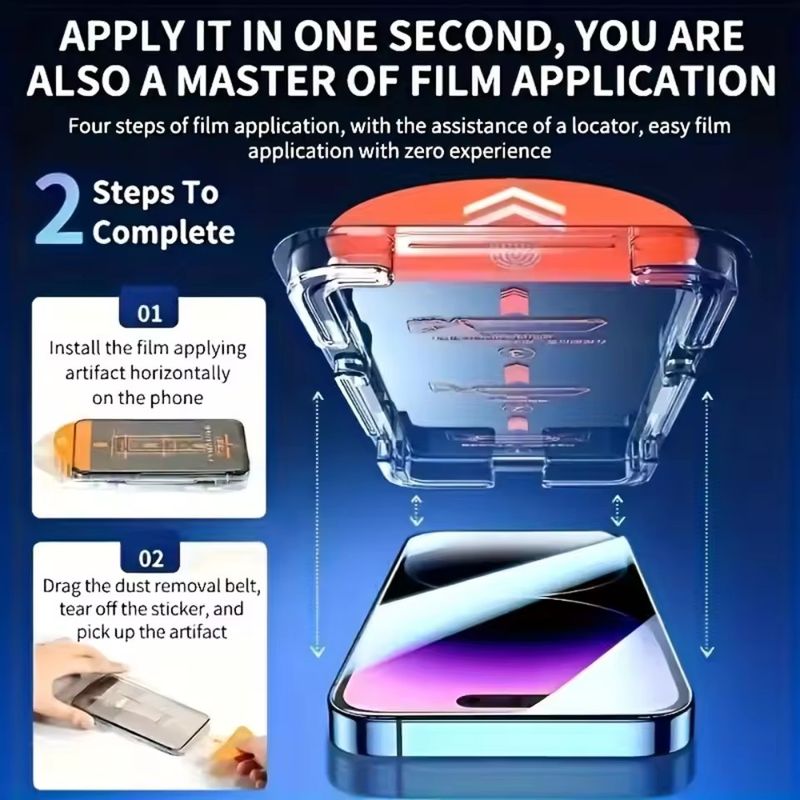 5PCS HD Dust Free Tempered Glass For IPhone Max Air 17 Pro 16 Plus 15 14 11 XR SE Screen Protector Easy Install Box_voghion.com