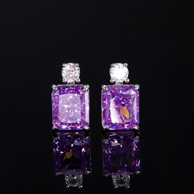 2024 Neuer Zhuangsheng-Schmuck mit kohlenstoffreichem Diamant im Eisblumenschliff, lila Diamant-Kupfer-Set, Retro-Set für Damen, 12 x 16-10 x 12_voghion.com