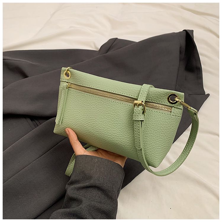 Modello unico di litchi in morbida pelle 2024 Nuova borsa a tracolla monospalla alla moda estiva Versatile piccola borsa da trasporto_voghion.com