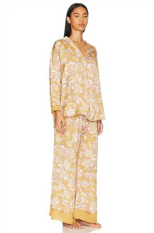 Women's Sleepwears Silk Satin Printed Home Clothes Suit Home Clothes Suit_voghion.com