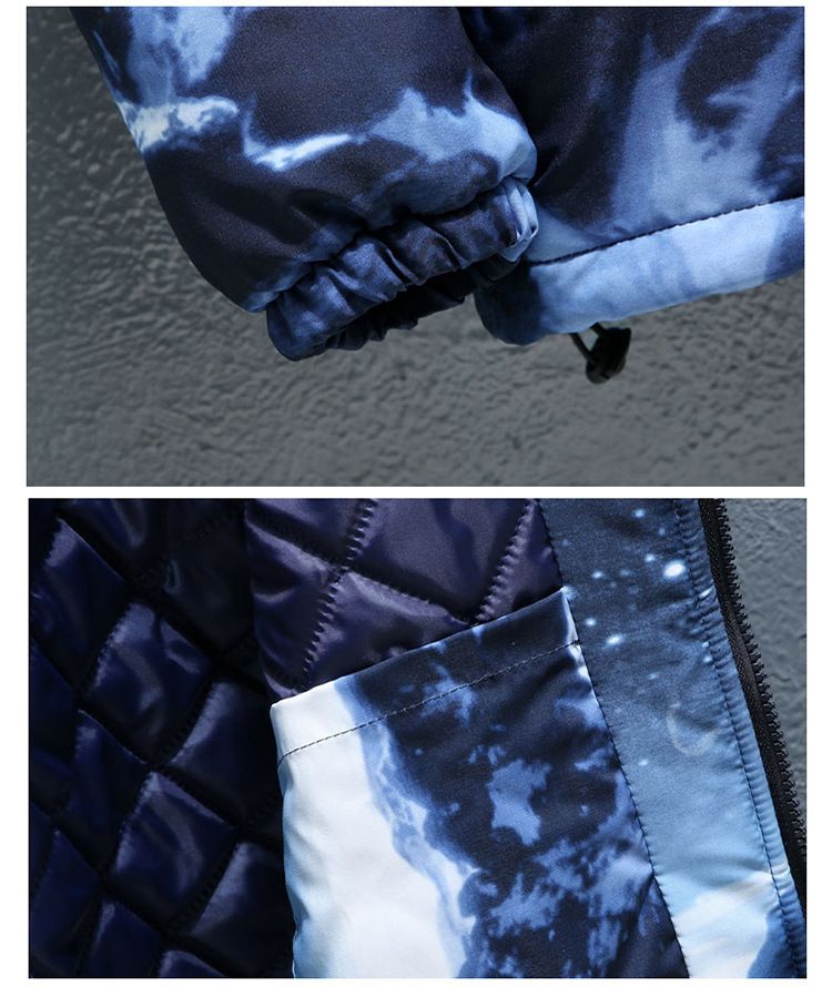 Mit Baumwolle gefütterter Wintermantel für Herren. Baumwollgefütterte Herbst- und Wintertrendjacke für Herren. Schwere, lässige, mit Baumwolle gefütterte Herrenjacke_voghion.com