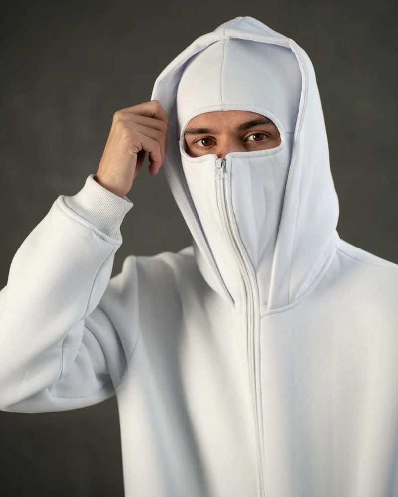 2025 Autumn And Winter New Men's And Women's Casual Sportswear With Hooded Mask Design, Sporty And Fashionable Plus Size Hoodie_voghion.com