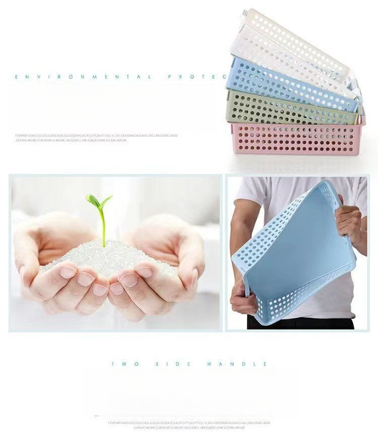 Desktop Thickened Rectangular Plastic Kitchen Bathroom Snack Miscellaneous Storage A4 Toy Organizer Basket_voghion.com