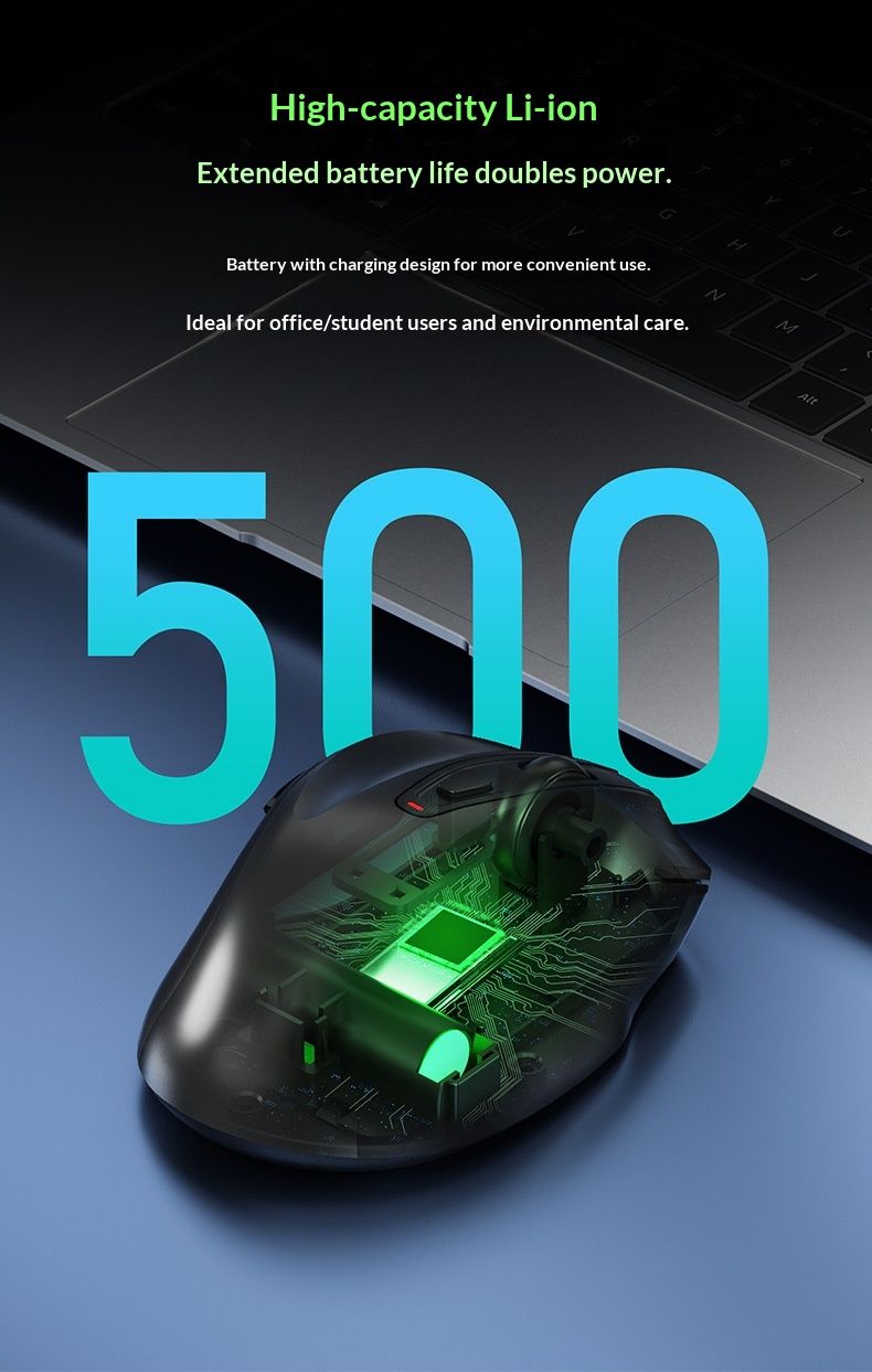 Souris sans fil Bluetooth double mode, rechargeable et silencieuse pour le jeu et l'e-sport, compatible avec les ordinateurs portables et tablettes Lenovo et HP._voghion.com