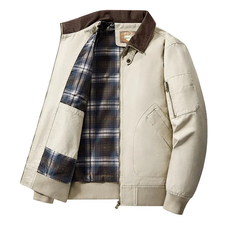 MA1 Cotton WorkJacket Men's Retro Green Plus Size Denim Jacket 2024 Spring MA-1 Tactical Windproof Baseball Suit Coat_voghion.com