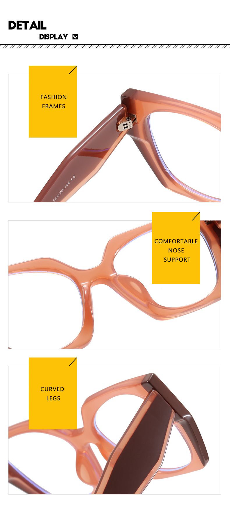 Montature per occhiali da vista Cat Eye da donna, di marca, di lusso, anti luce blu, per computer, occhiali da vista da donna_voghion.com