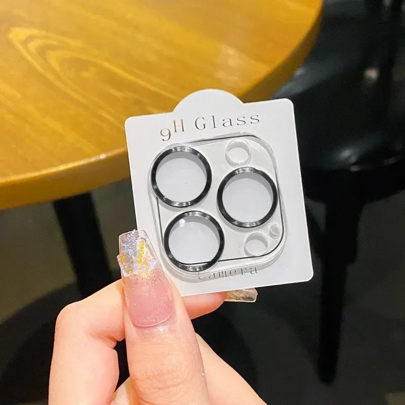 Kameraobjektivschutz für iPhone 16 Pro 15 14 13 12 Pro Max Plus Mini-Objektiv Metallring Gehärteter Glasschutzfilm Vollständige Abdeckung_voghion.com