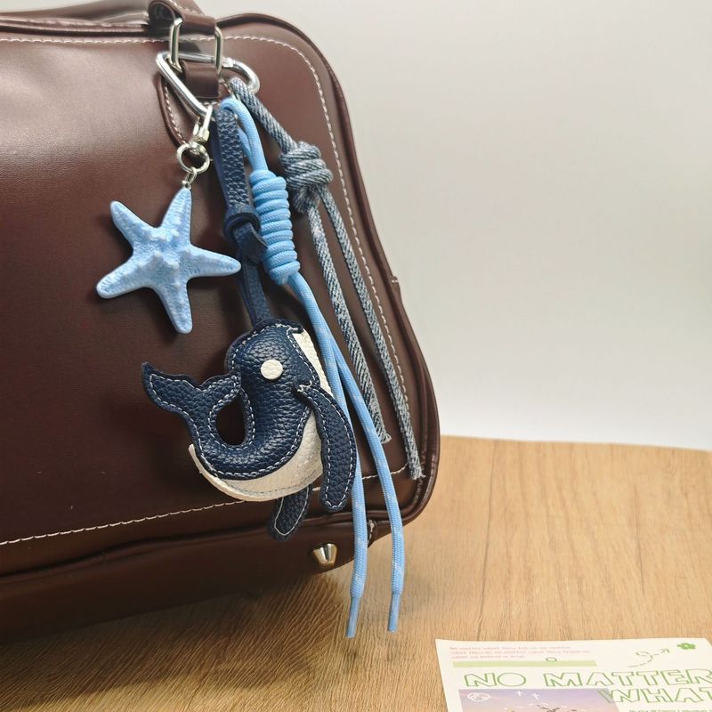 New Cartoon Starfish Braided Rope Keychain Stylish And Versatile_voghion.com