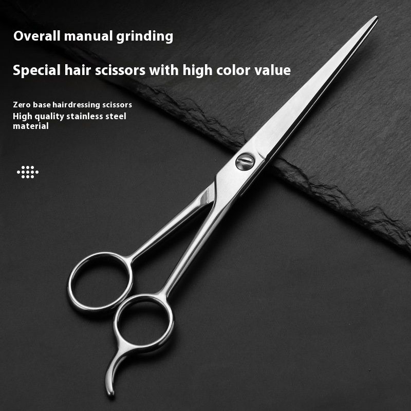 Haarschneideschere aus rostfreiem Stahl für den Heimgebrauch, komplett aus Stahl für Schönheit, Frisieren, Haarschneiden, 6 7 Zoll, 7,5_voghion.com