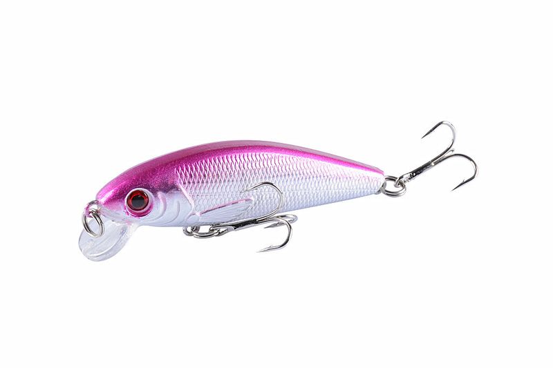Isca flutuante para peixinhos de 10 cores - isca rígida realista para pesca de robalo e lúcio - iscas de superfície de plástico ABS para água doce e salgada_voghion.com