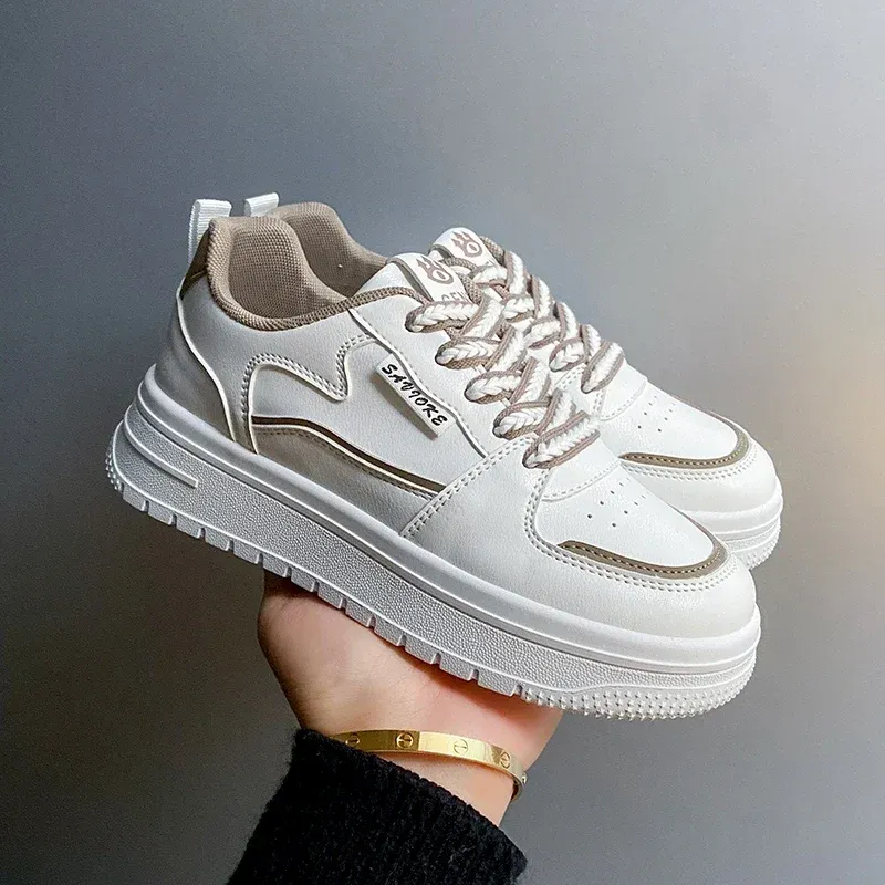 Πλατφόρμα Running Γυναικεία παπούτσια τένις Woman Walking Chunky Sneakers Λευκά Casual Vulcanized παπούτσια_voghion.com