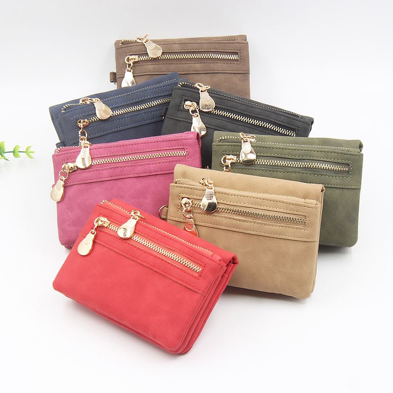 New Women's Zipper Niche Mini Foldable Handheld Coin Purse Wallet_voghion.com