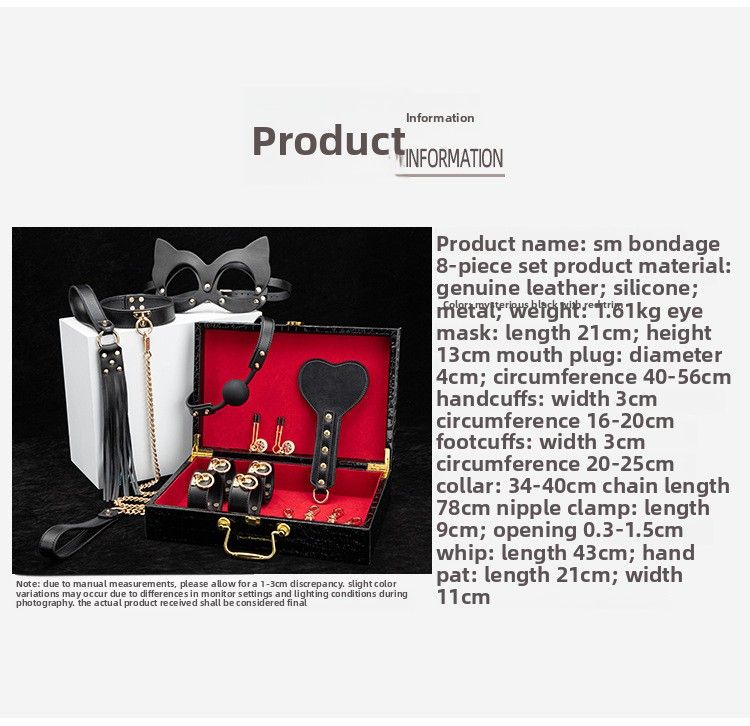 Peach Please" Deluxe Leather Bondage Set | 8-Piece SM Toy Collection With Case For Domination And Play_voghion.com